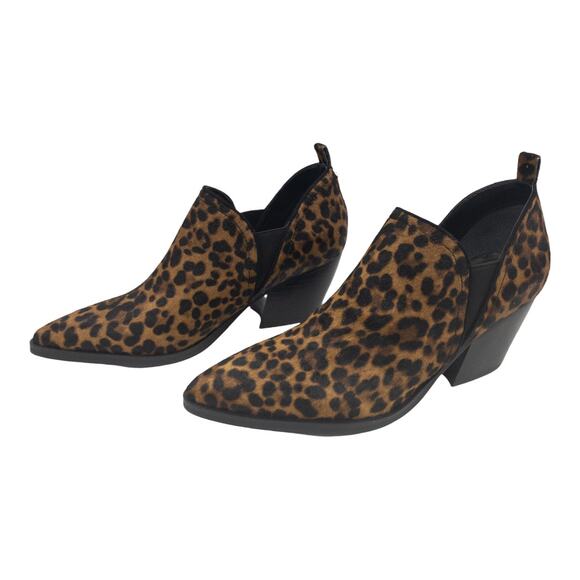 MARC FISHER  Dalaran  Leopard Calf Hair Pointed Toe Ankle Booties 7.5 Women's - Picture 2 of 13